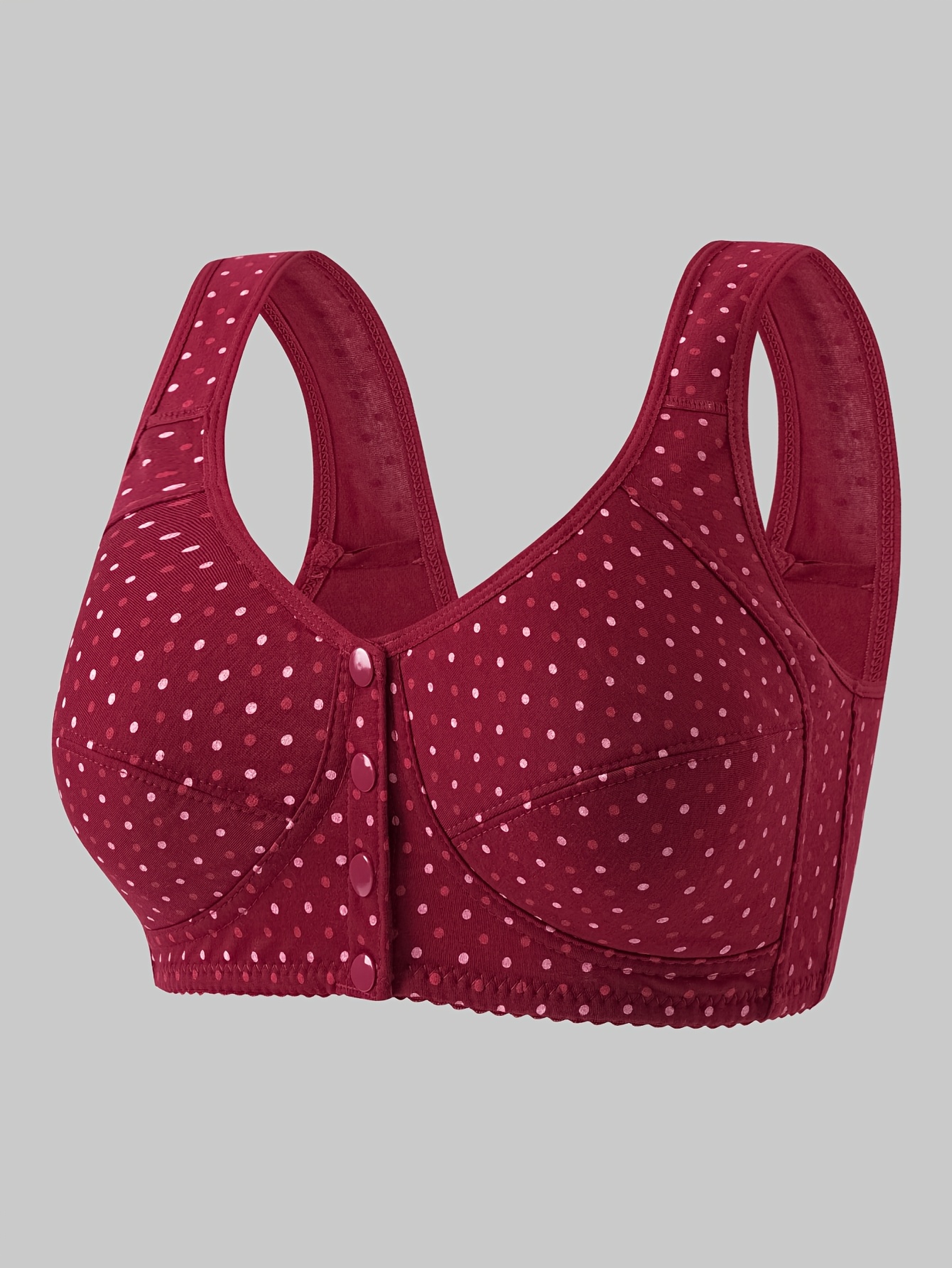 Women's 3pc Front-Button Wireless Vest-Style Bra Set